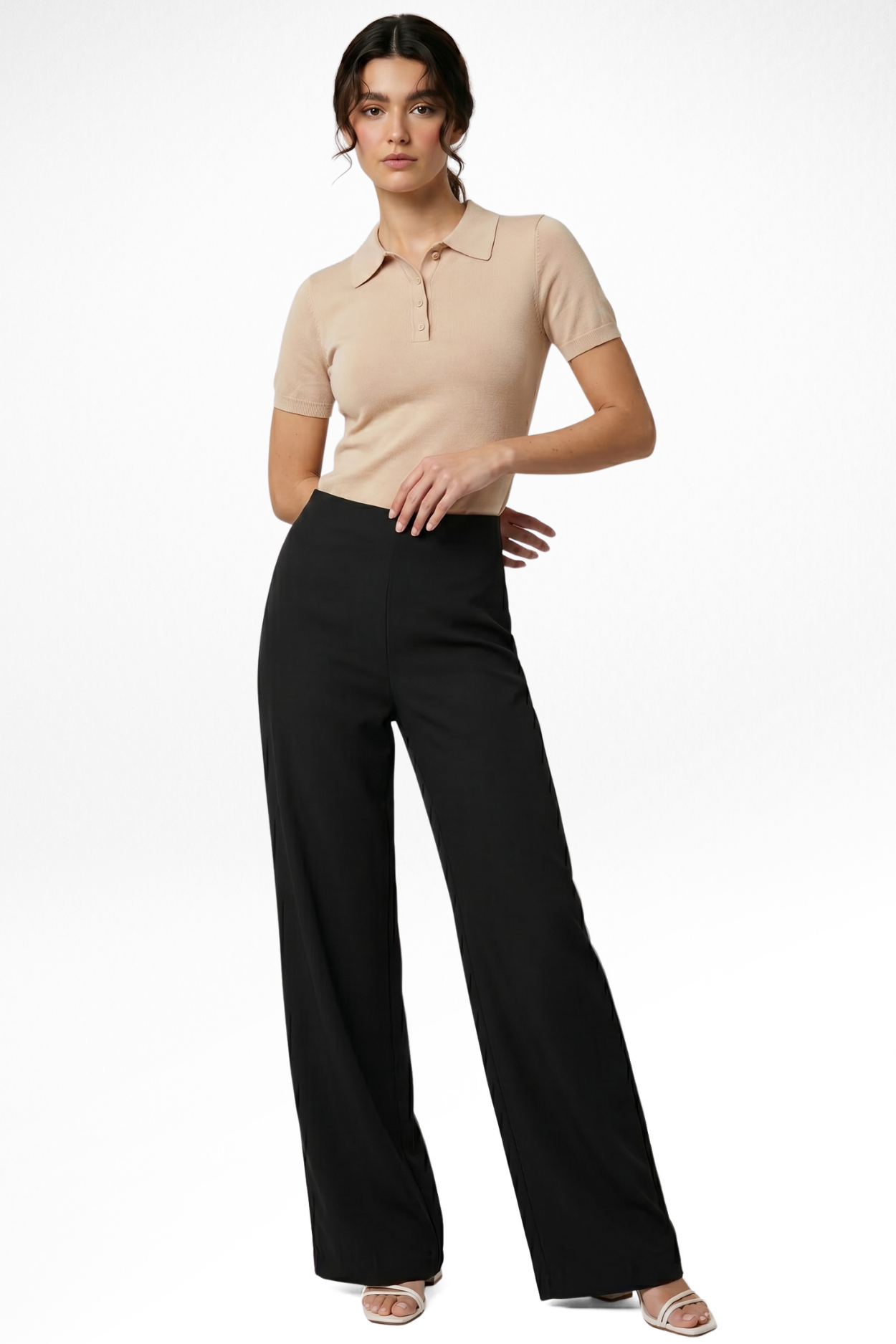 Boss Babe High Waist Wide Leg Pants - Black