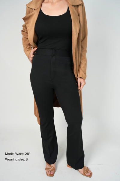 Swiss Sculpt Stretchable BootCut Flare Pants - Black