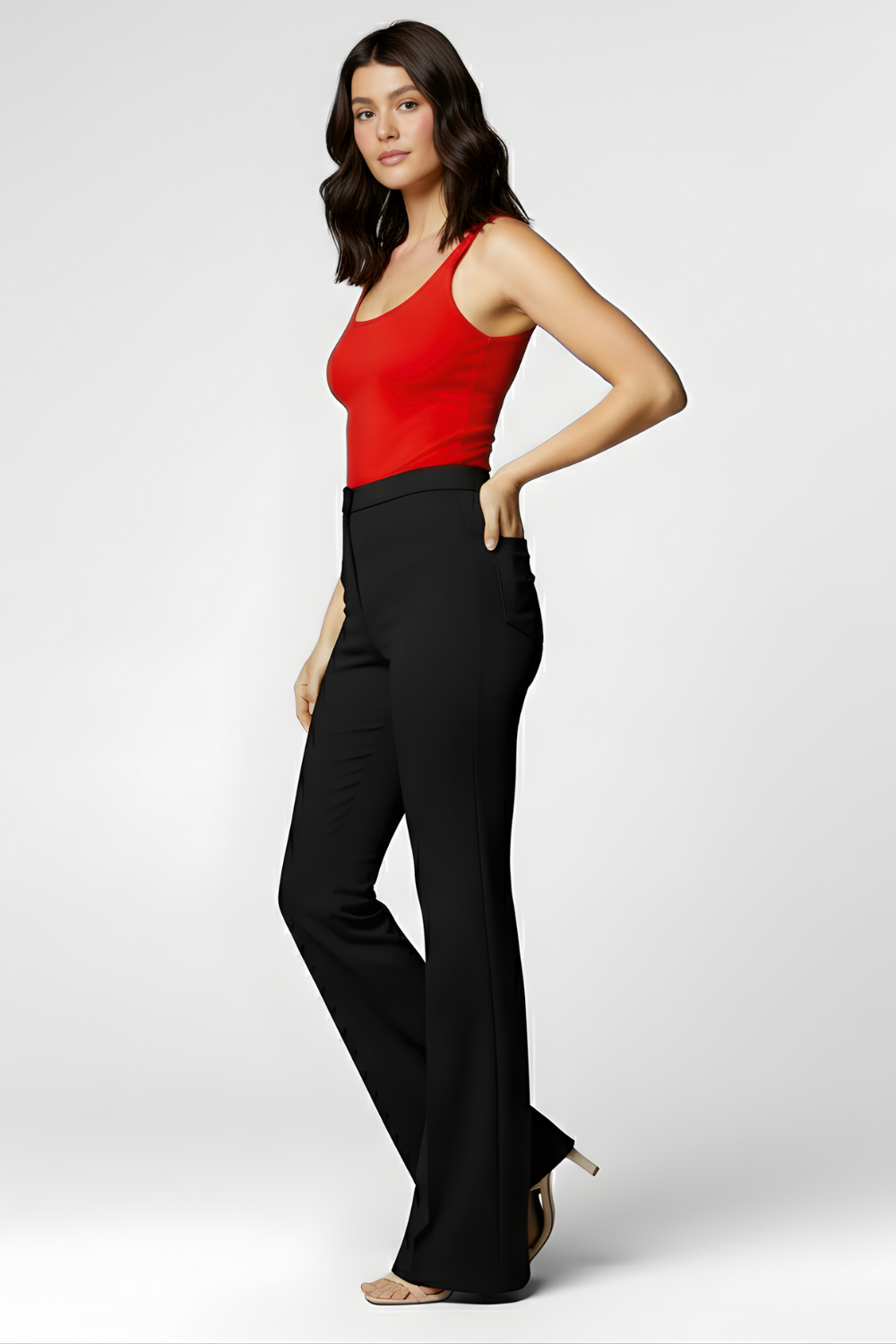 Swiss Sculpt Stretchable BootCut Flare Pants - Black