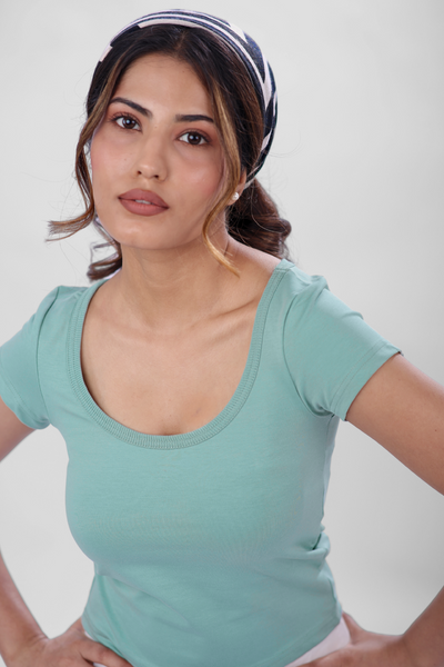 Vayra Scoop Neck Top - Mint