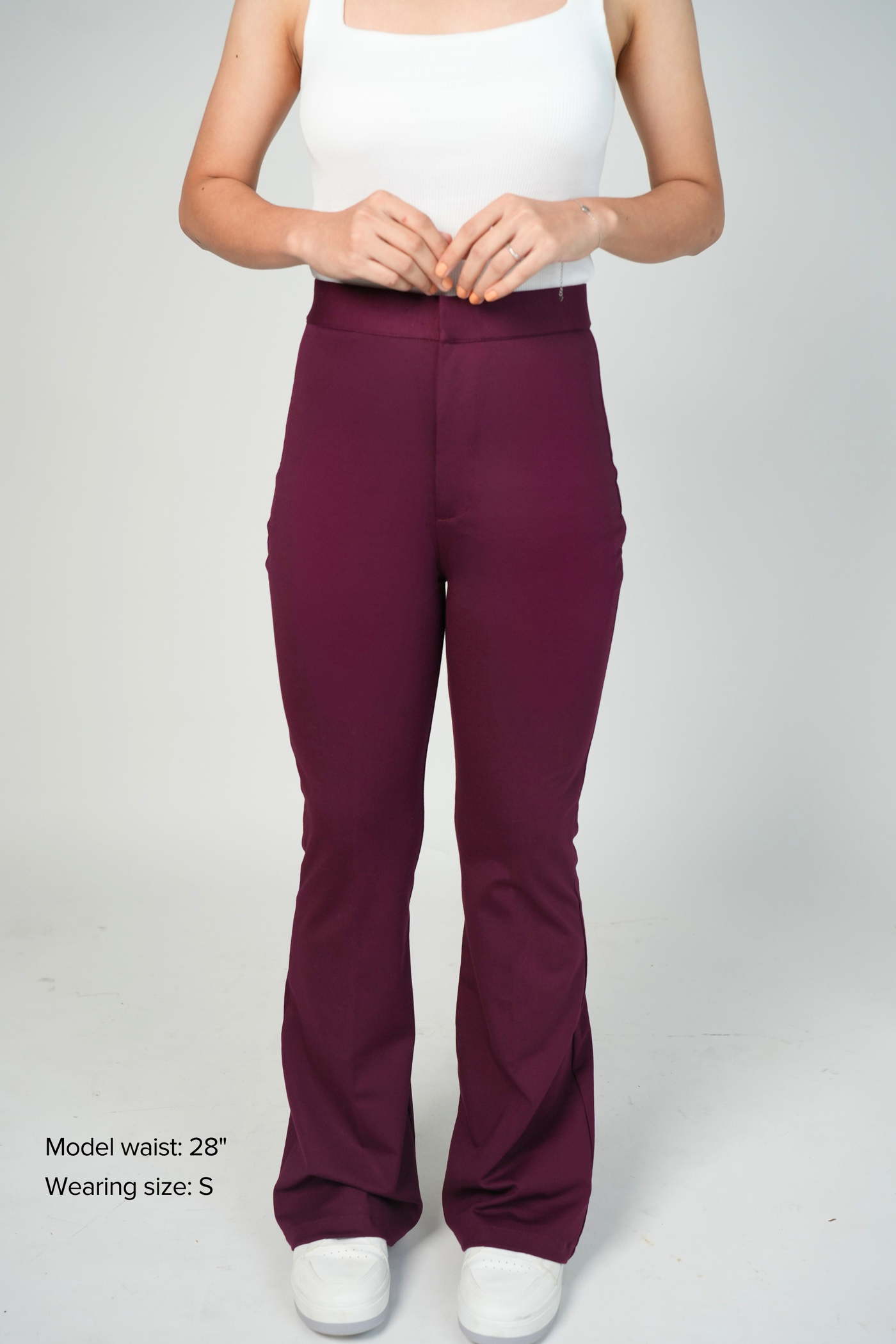 Swiss Sculpt Stretchable BootCut Flare Pants - Wine