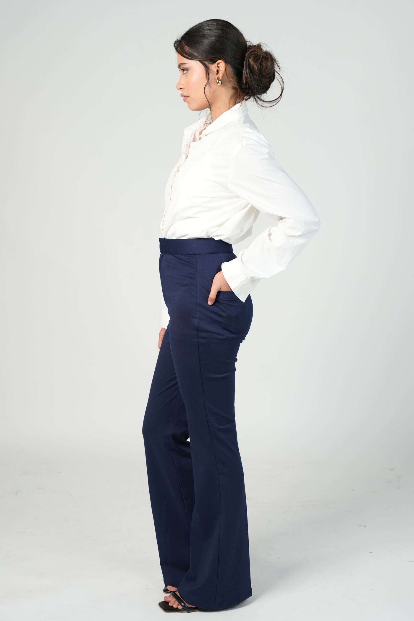 Swiss Sculpt BootCut Flare Pants - Navy Blue