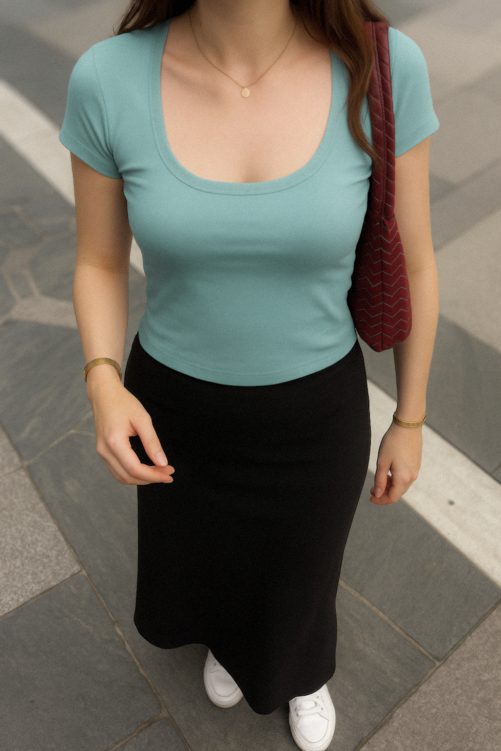 Vayra Scoop Neck Top - Mint