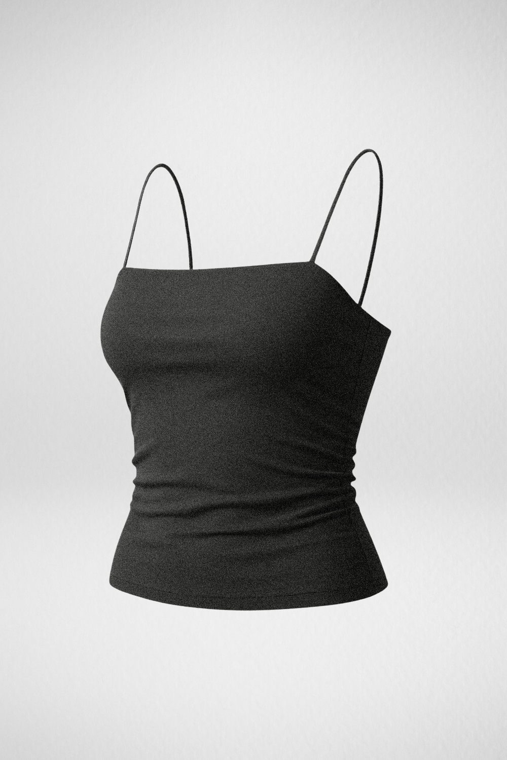 Jade Noodle Strap Inbuilt Bra Top - Grey