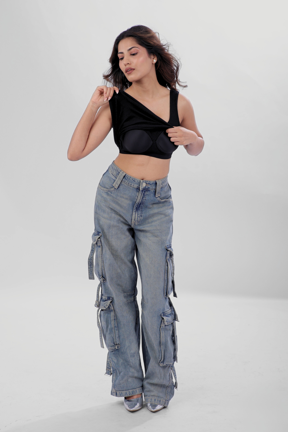 The 'Unhooked' Inbuilt Bra Top - Black