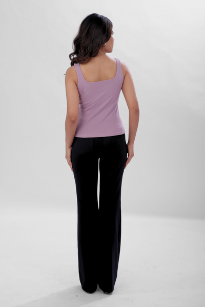 The 'Unhooked' Inbuilt Bra Top - Dusty Lilac