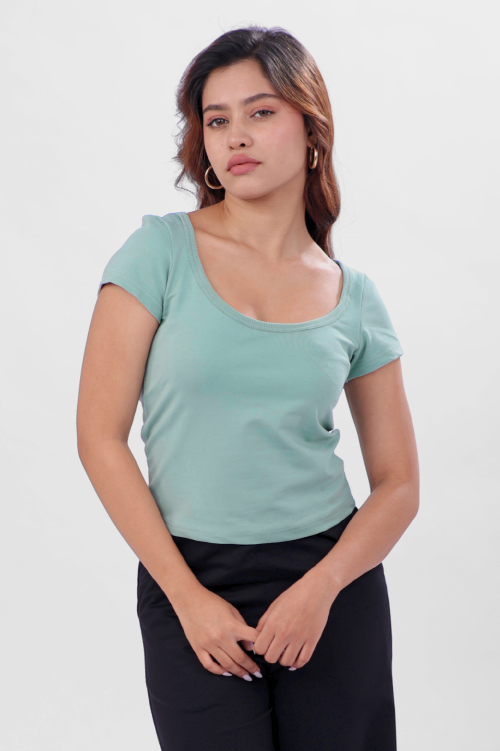 Vayra Scoop Neck Top - Mint