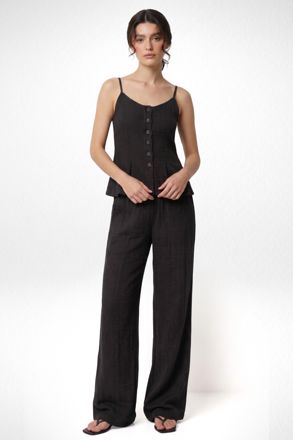 Beccah High Waisted Bottoms- Black