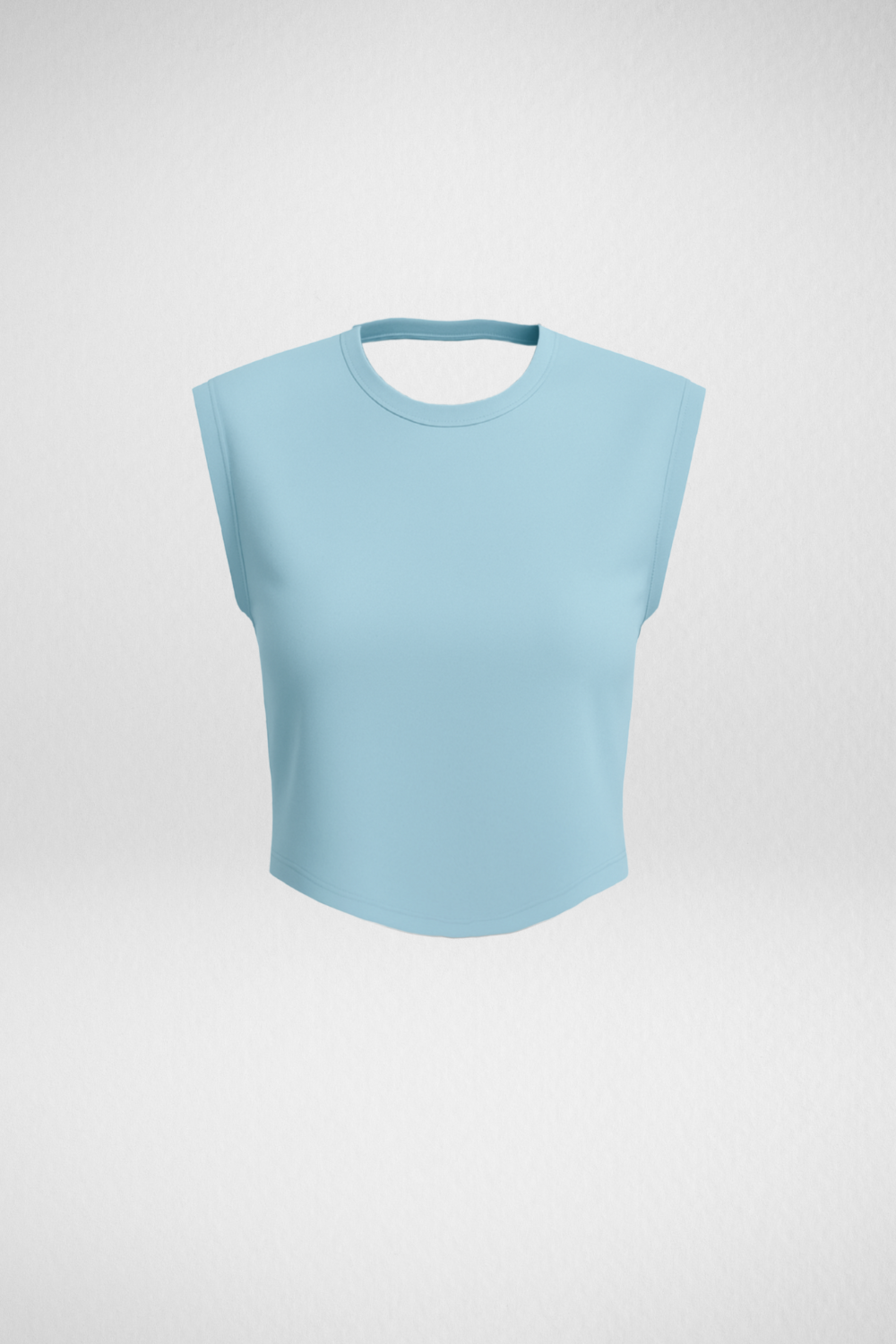 Muse Backless Inbuilt Bra Top - Ice Blue