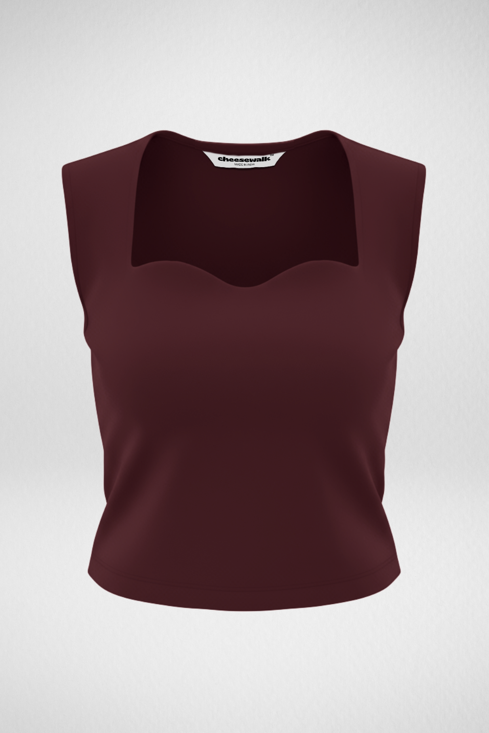 Sia Sweetheart Neckline Top - Deep Wine