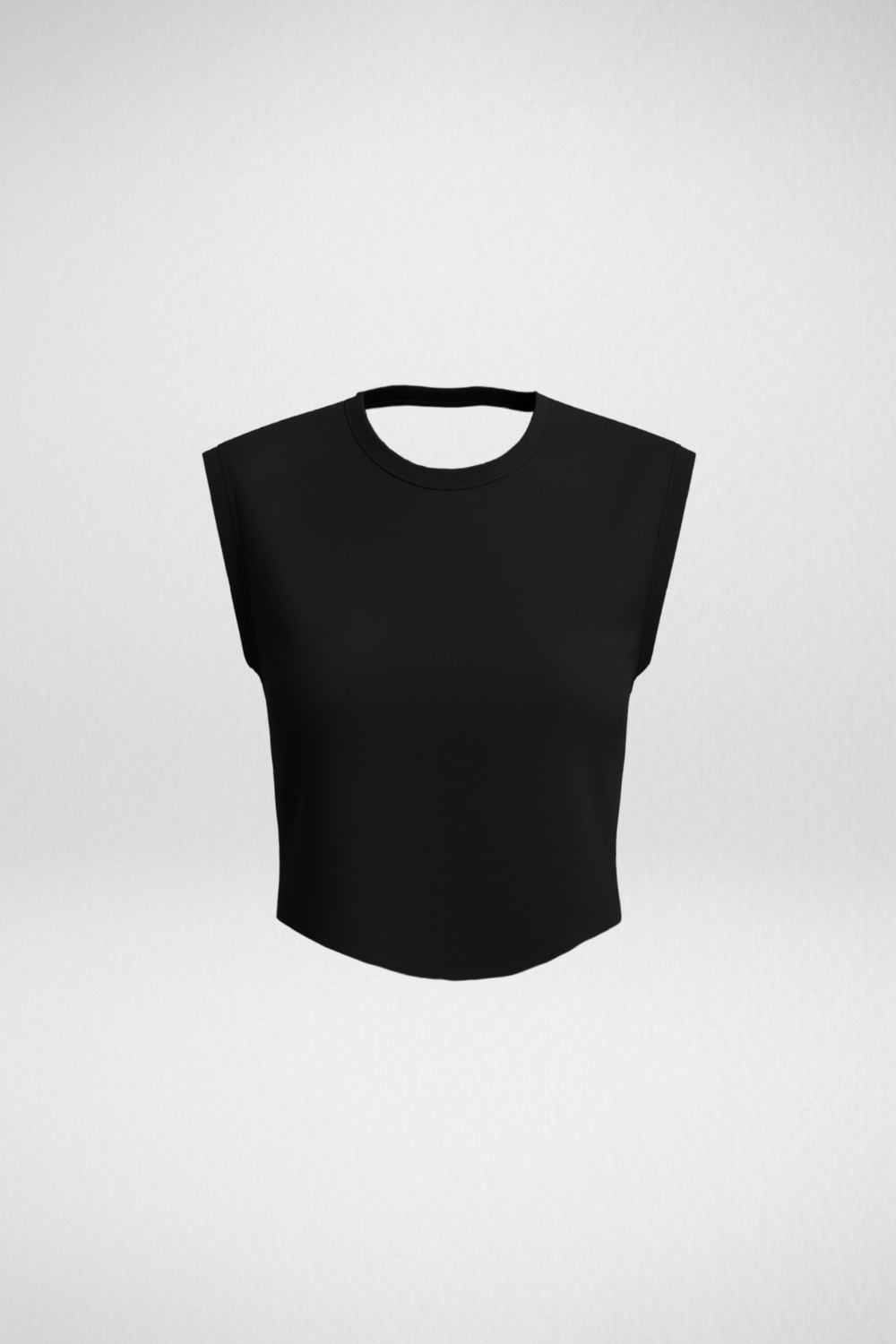 Muse Backless Inbuilt Bra Top - Jet Black