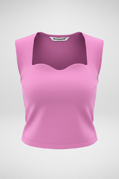 Sia Sweetheart Neckline Top - Baby Pink