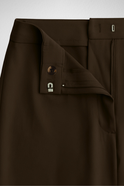 Swiss Sculpt Stretchable BootCut Flare Pants - Chocolate Brown