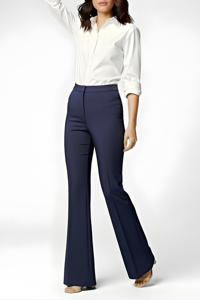 Swiss Sculpt Stretchable BootCut Flare Pants - Navy Blue