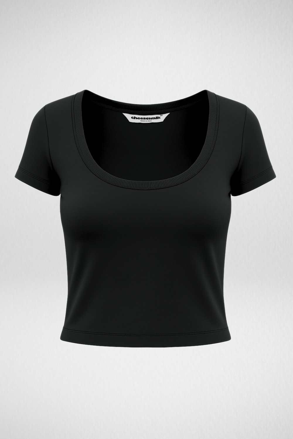 Vayra Scoop Neck Top - Black