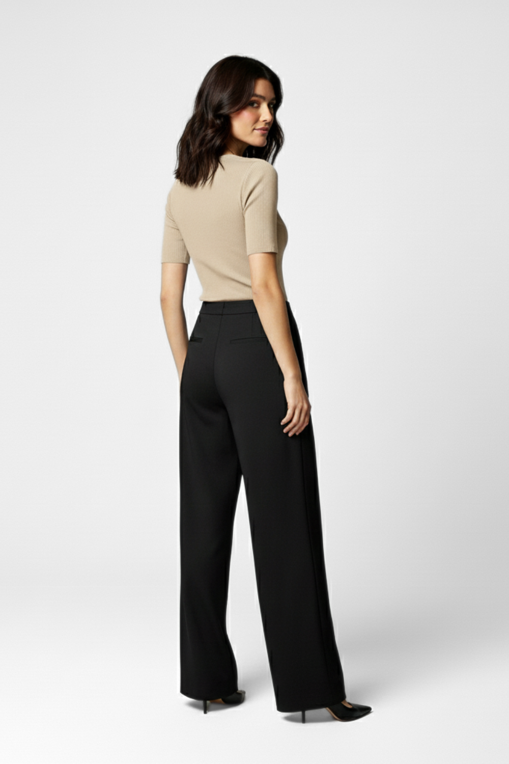 Boss Babe High Waist Wide Leg Pants - Black