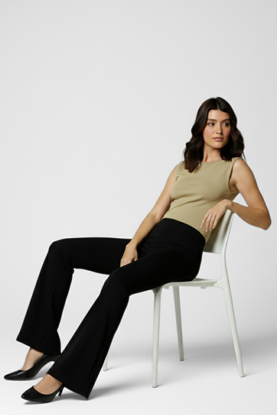 Muse Backless Inbuilt Bra Top - Khaki