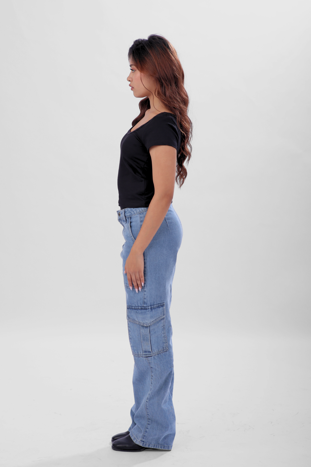Vayra Scoop Neck Top - Black