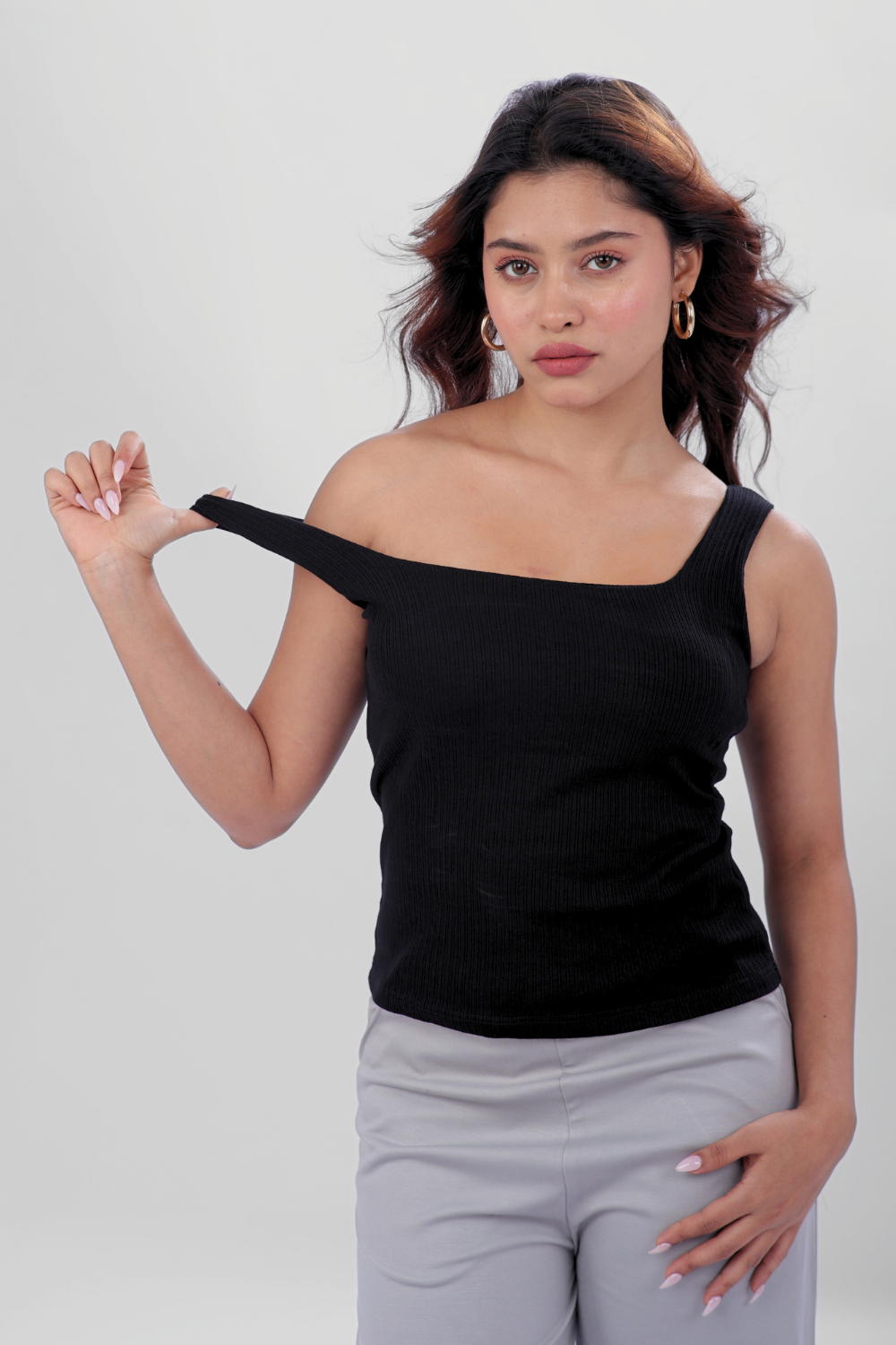 The 'Unhooked' Inbuilt Bra Top - Black