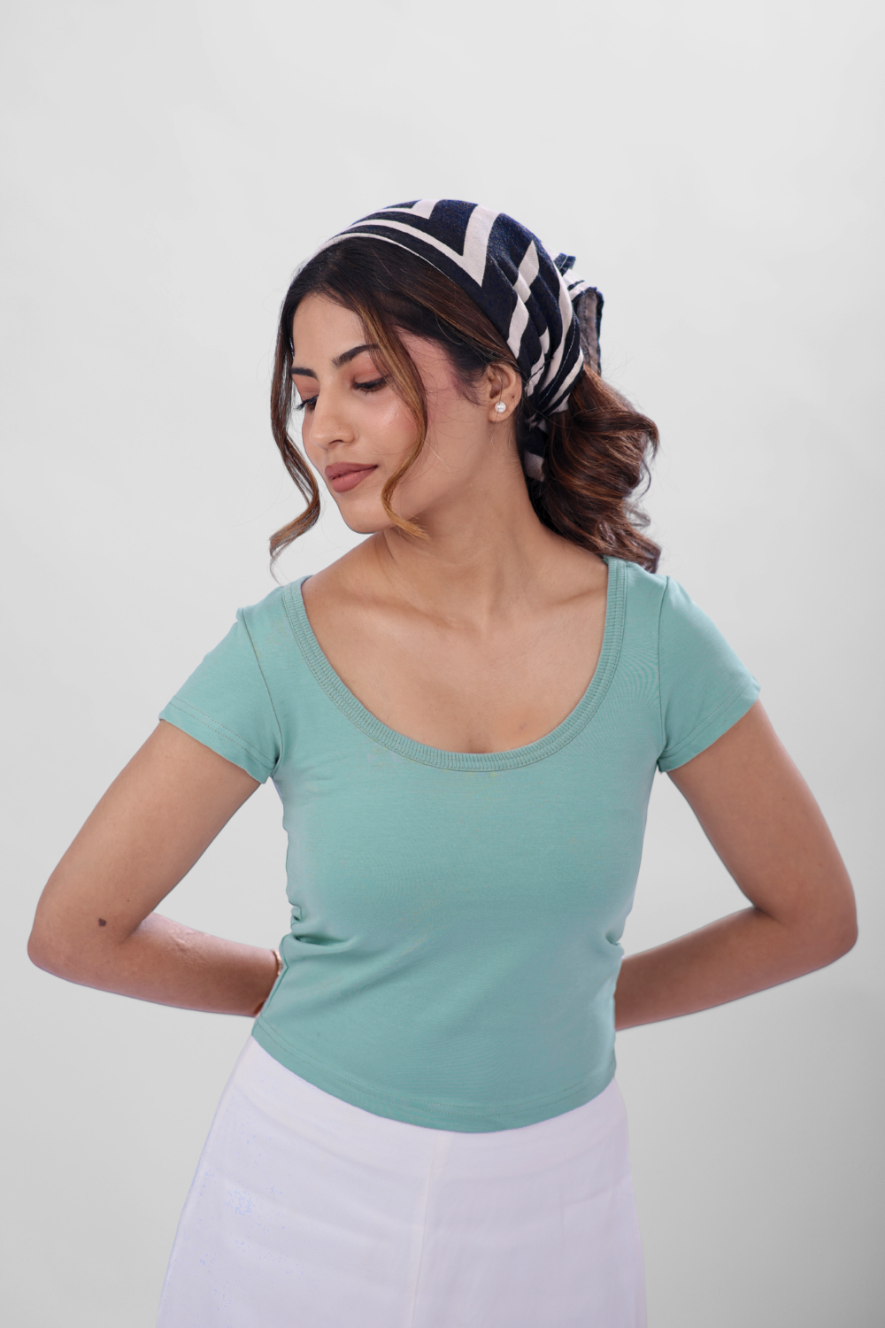 Vayra Scoop Neck Top - Mint