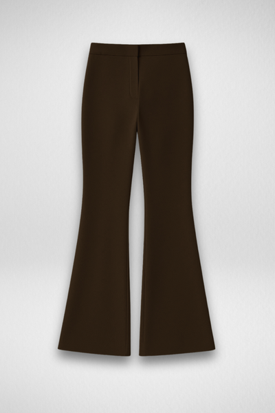 Swiss Sculpt Stretchable BootCut Flare Pants - Chocolate Brown