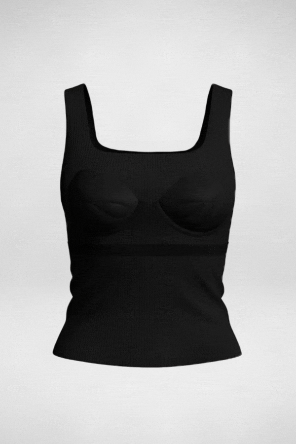 The 'Unhooked' Inbuilt Bra Top - Black
