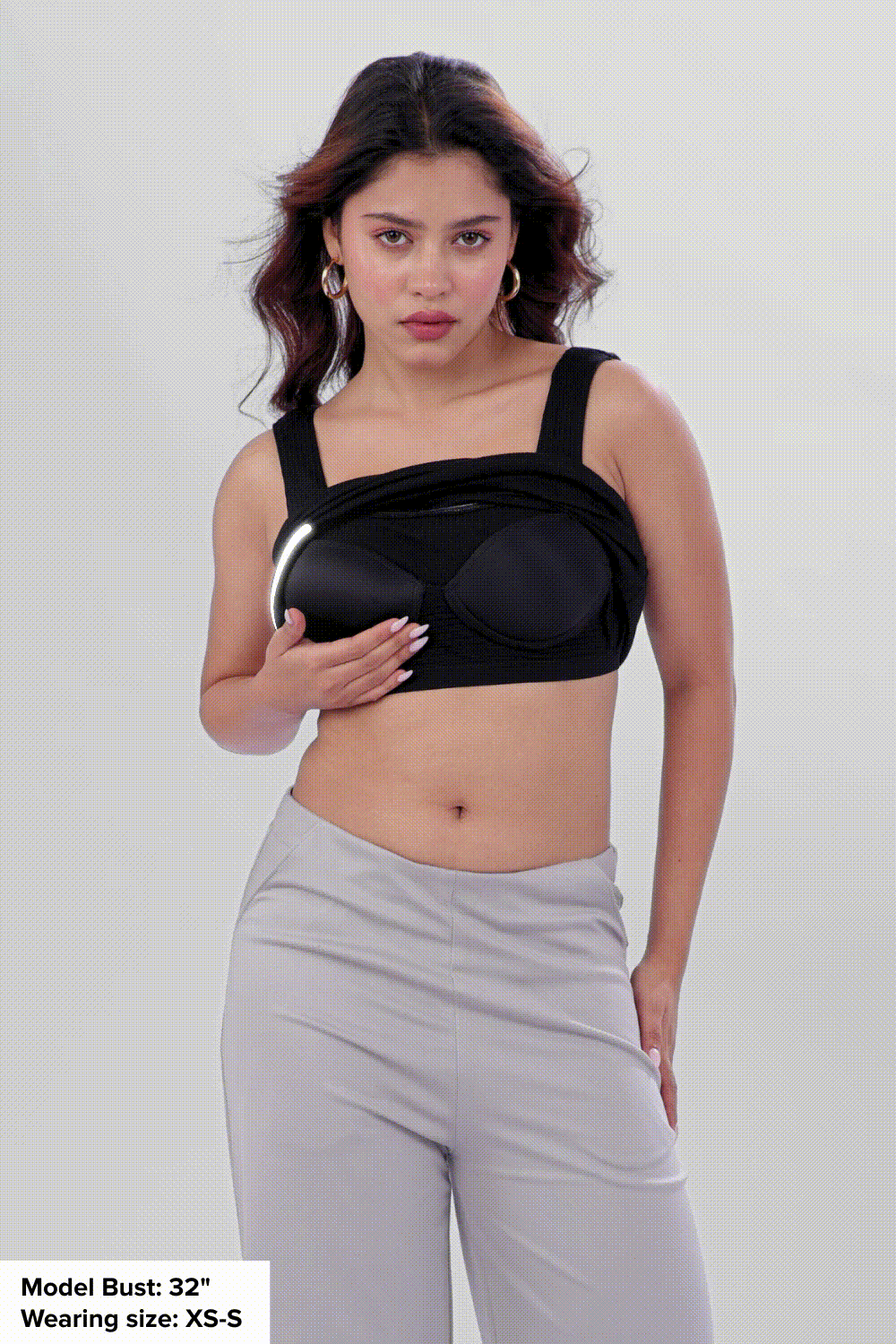 The 'Unhooked' Inbuilt Bra Top - Black