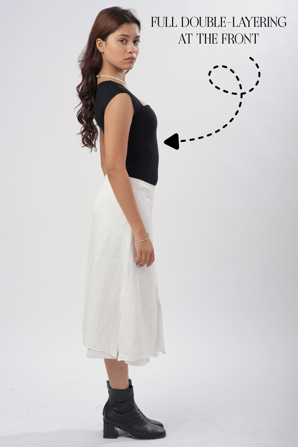 Sia Sweetheart Neckline Top - Black
