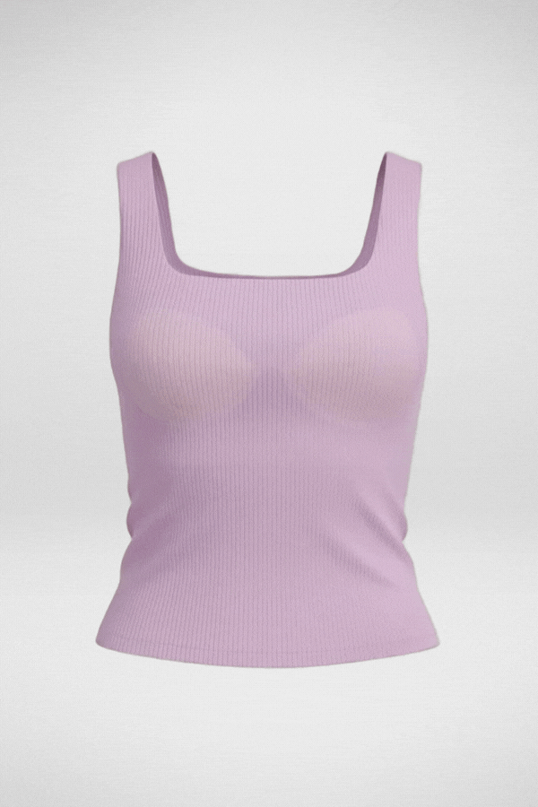The 'Unhooked' Inbuilt Bra Top - Dusty Lilac