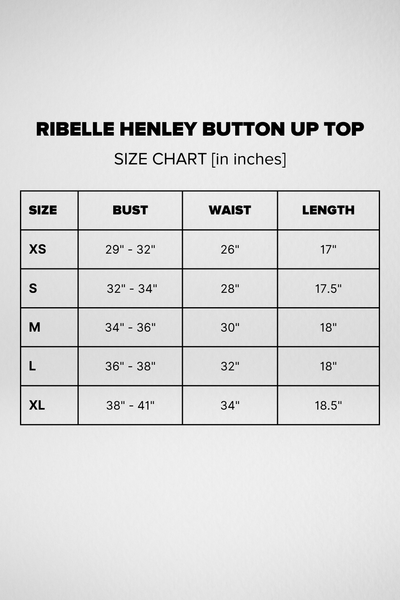 Ribelle Henley Button Up Top - Frost Blue