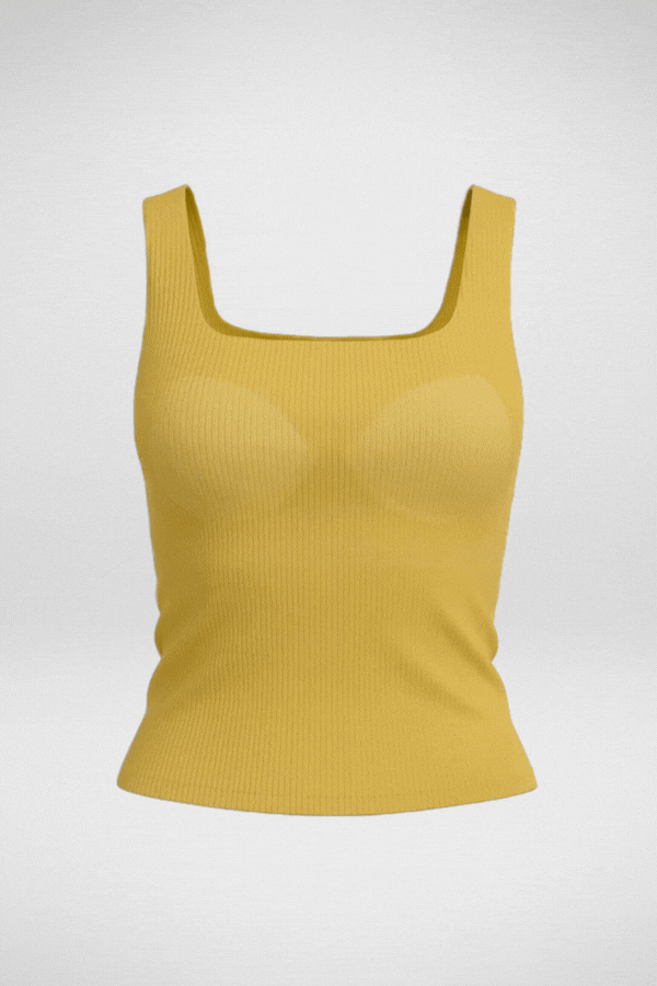 The 'Unhooked' Inbuilt Bra Top - Mustard Yellow